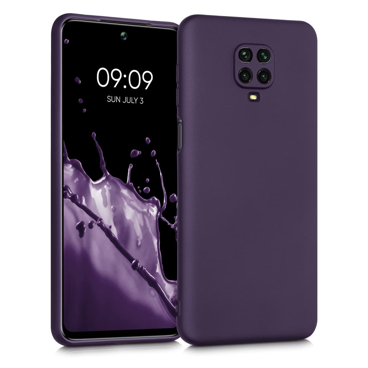 kwmobile Carcasa Compatible con Xiaomi Redmi Note 14 Pro 5G / Poco X7 Funda - Funda Ultrafina de TPU con Bordes elevados - Lavanda Metalizado — view 202