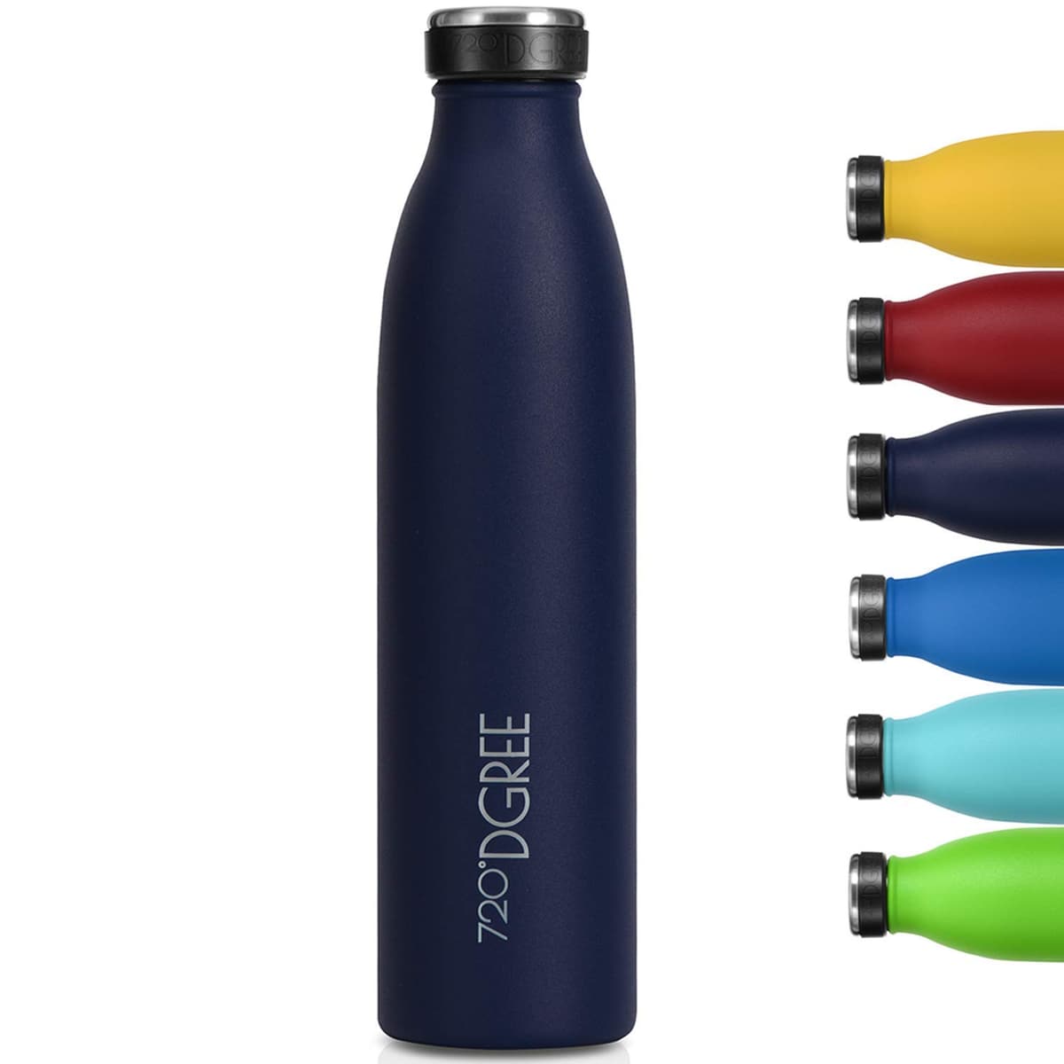 720°DGREE Botella Agua Acero Inoxidable “milkyBottle“ – 1litro - Sin BPA Free, Antigoteo y Prueba de Fugas - Frasco térmico, Cantimplora Aislada - Bebida con Gas, Deporte, Escuela, Gimnasio Exteriore — view 30