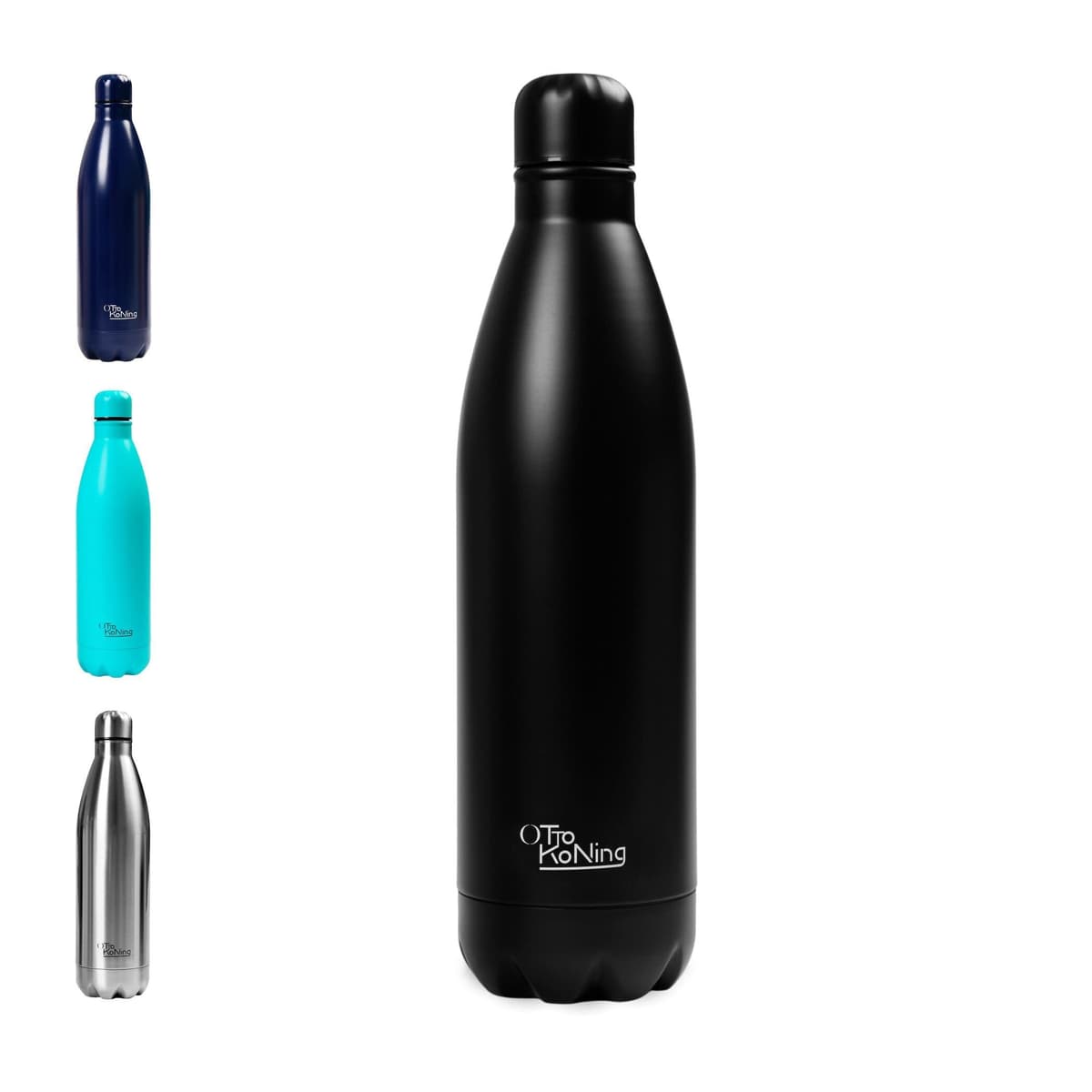 Water Bottle Otto Koning 1L - 1 Litre Stainless Steel Vacuum Insulated Flask - Keeps Cold 24h / Hot 12h - Large Leak Proof & BPA Free Metal Drinks Bottle for Gym, Hiking & Sports — view 11