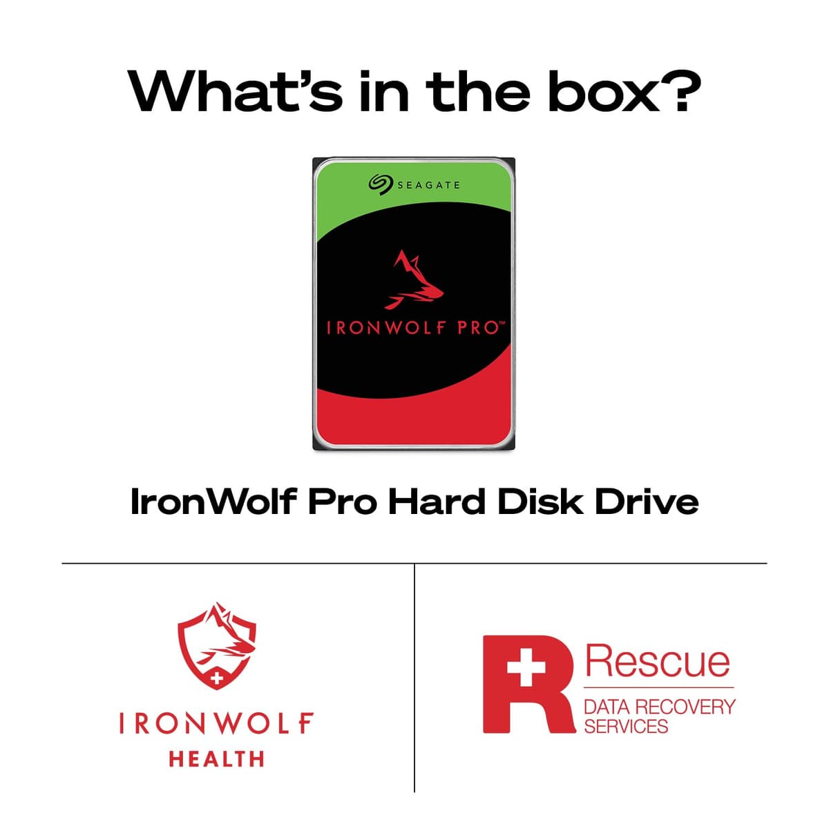 Seagate IronWolf Pro 4TB, Enterprise Internal NAS HDD, CMR, 3.5 Inch, SATA 6GB/s, 7.200 RPM, 256MB Cache for RAID NAS, Data Rescue Services, Frustration Free Packaging (ST4000NTZ01) — view 3