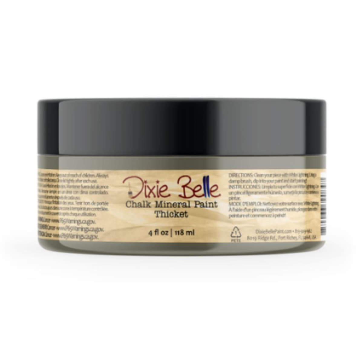 Dixie Belle Paint Company Chalk Finish Furniture Paint - Caviar (32oz) - Matte Black Chic Chalk Mineral DIY Furniture Paint — view 315