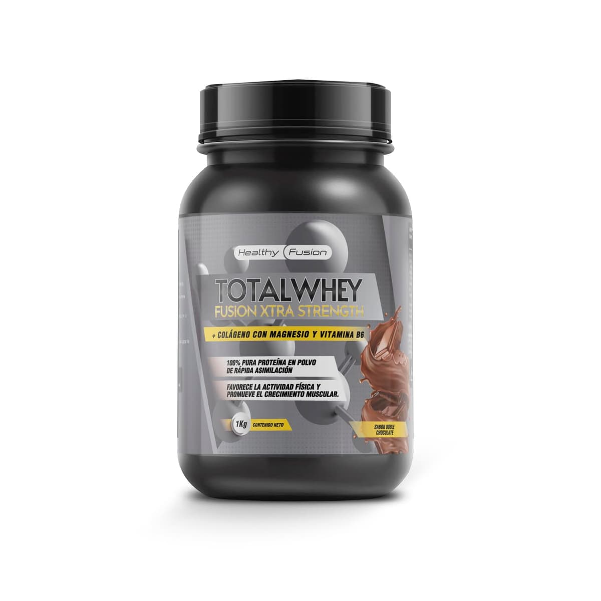 Healthy Fusion Whey Protein | Proteína Whey pura con Colágeno + Magnesio | Mejora tus entrenamientos | Protege y aumenta la masa muscular | 1000g de proteína (Chocolate) — view 12