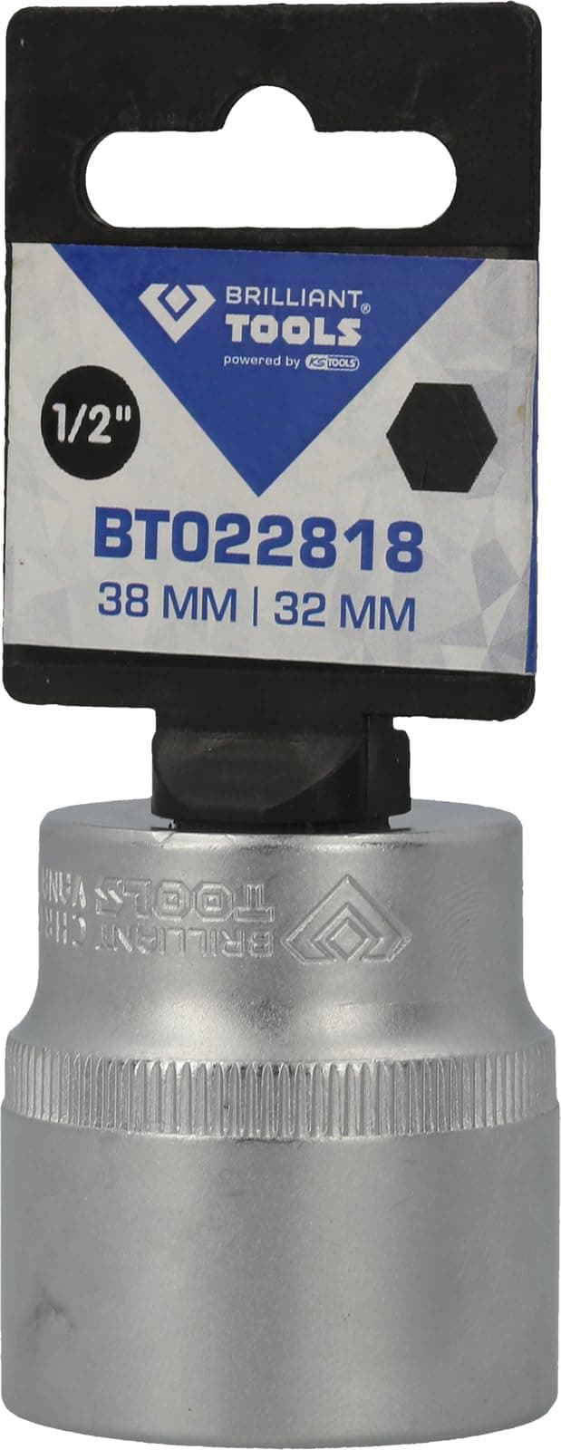 BRILLIANT TOOLS BT022818 Socket Spanner, Chrome Vanadium Steel, 32 — view 5