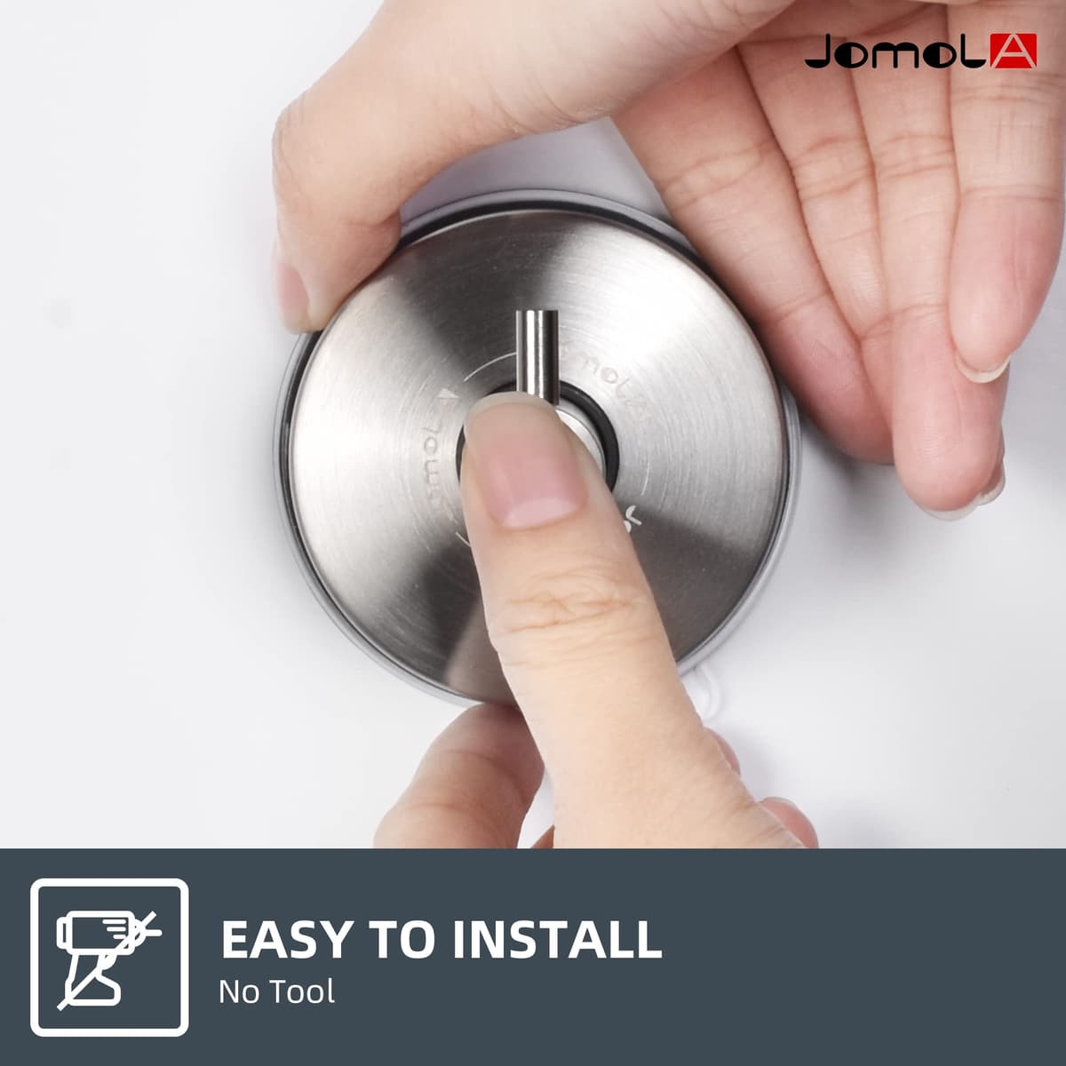 JOMOLA Gancho Ventosa para Toalla Toallero Con Ventosa Para Baño Cocina Colgador De Pared Sin Taladro Gancho De Pared Con Percha Accesorios De Baño Inoxidable Acabado Cepillado, 2 Piezas — view 5
