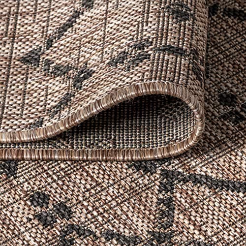 JONATHAN Y Moroccan Geometric Indoor Outdoor Area Rug 8X10 Natural/Black, Ourika Textured Weave for Backyard, Patio, Porch, Easy-Cleaning, High Traffic, Pet-Friendly, Non-Shedding (SMB108D-8) — view 4