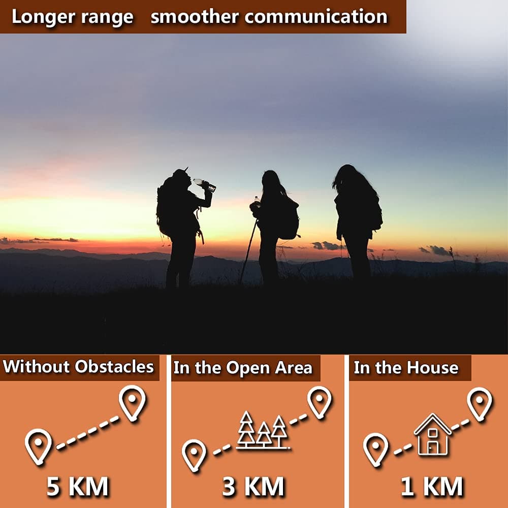 Walkie Talkies Rechargeable for Adults, Long Range PMR Two Way Radios Walky Talky with Flashlight VOX 1200 mAh Battery — view 4
