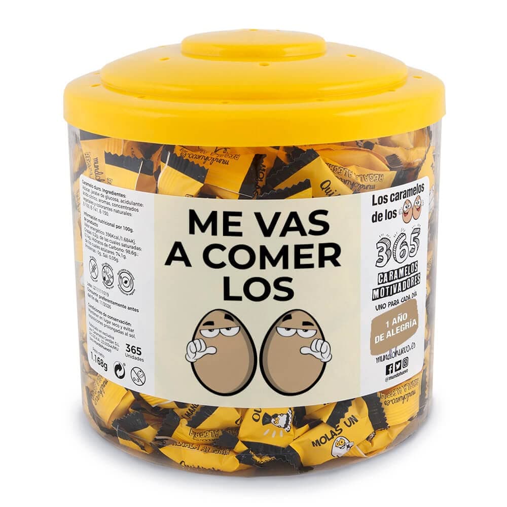 Regalo original. Tarro con 365 caramelos motivadores. Mi compañera de trabajo mola un huevo. Un caramelo motivador para cada dia del año — view 20