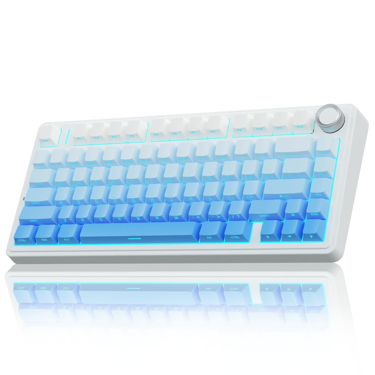 AULA F75 75% Wireless Mechanical Keyboard,2.4Ghz/Type-C/BT5.0 Gaming Keyboards,Advanced Structure,RGB Backlight,Hot Swappable Custom Keyboard for PC/Mac (Cool Black) — view 10