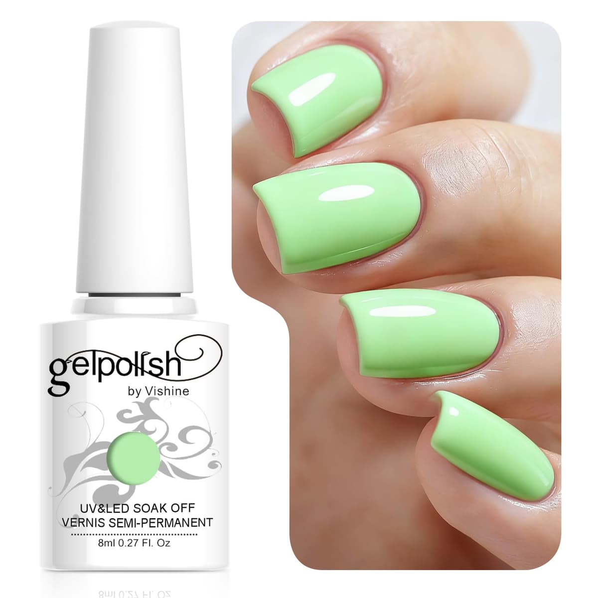 Vishine 15ml Semipermanente Esmalte de uñas en gel Soak-off UV LED Manicure Barniz Geles DIY Salon Neon Pink # 2039 — view 16