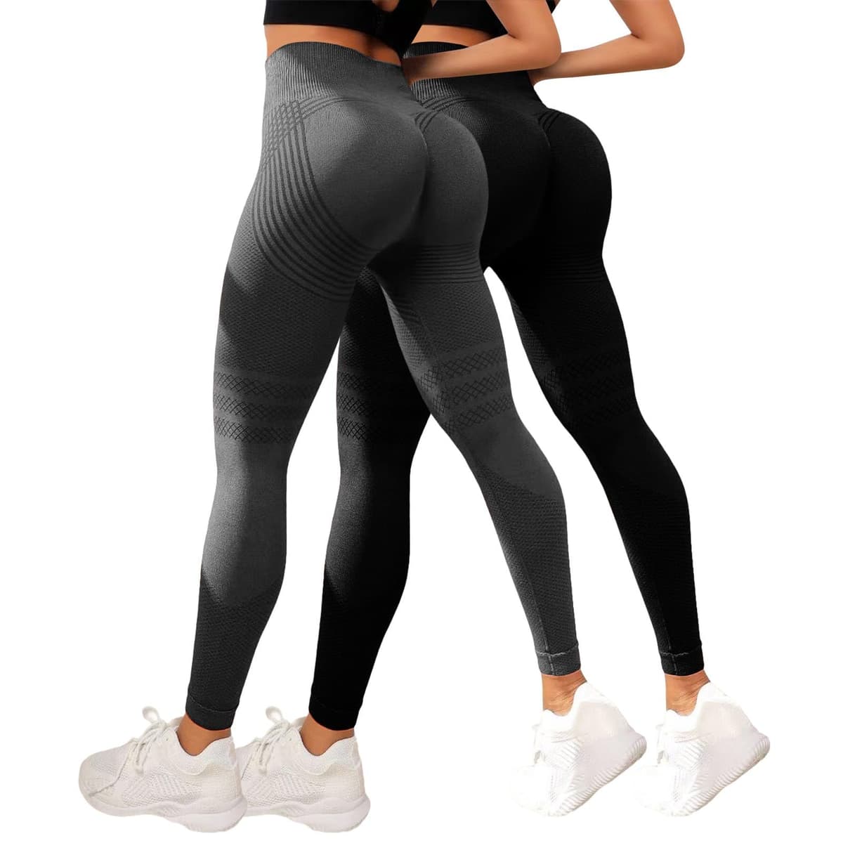 2 Pack Leggings 3D Anticelulítico Mujer, Leggins Anticelulitis Compresión, Leggins 3D Celulitis Push Up, Mallas Anticelulitis Mujer Lipedema Redefine Tu Silueta Sin Esfuerzo 1