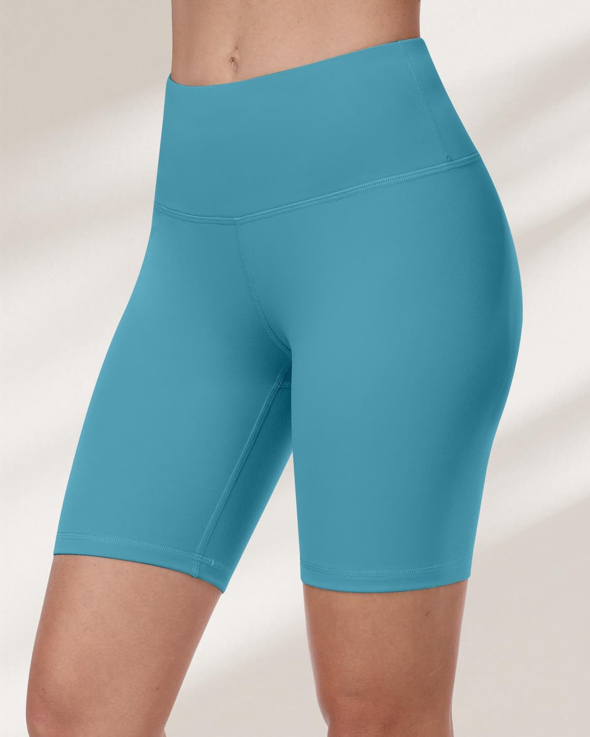 Pantalones cortos de ciclismo para mujer, cintura alta, control de abdomen, suaves, atléticos, gimnasio, yoga — view 11