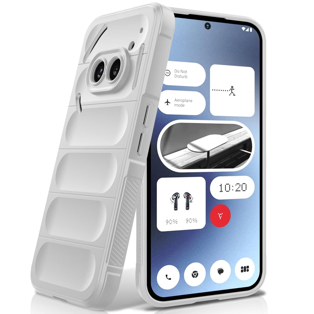 Silicone Case for Nothing Phone 2a / 2a Plus, Anti-Scratch Microfiber Lining, Shockproof Case with Camera Protection, White