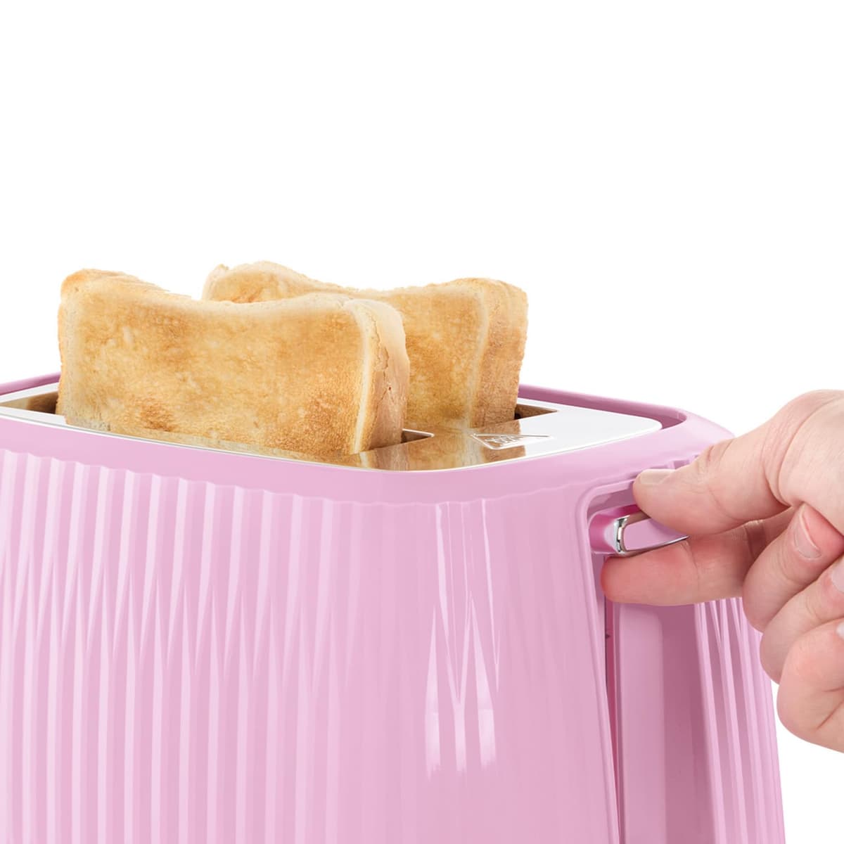Russell Hobbs Eden 2 Slice Toaster (6 Browning Settings, High Lift Feature, Frozen, reheat, Cancel Functions, Removable Crumb Tray, 800W, Raspberry) 27372 — view 5
