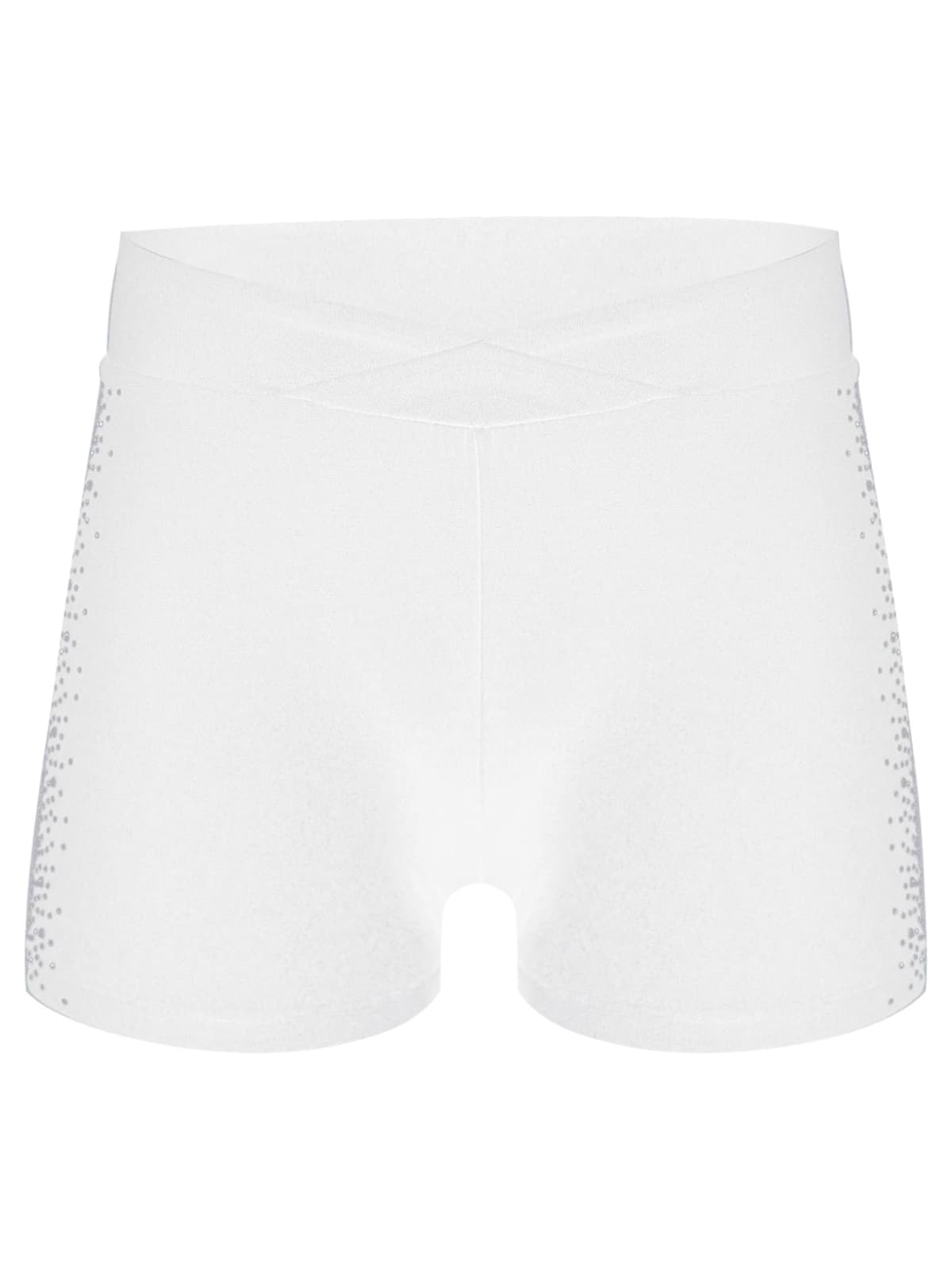 Freebily Pantalones Cortos De Gimnasia para Niñas Leggings Cortos Cintura Alta Mallas De Patinaje Pantalones para Entrenamiento Deportivo — view 8