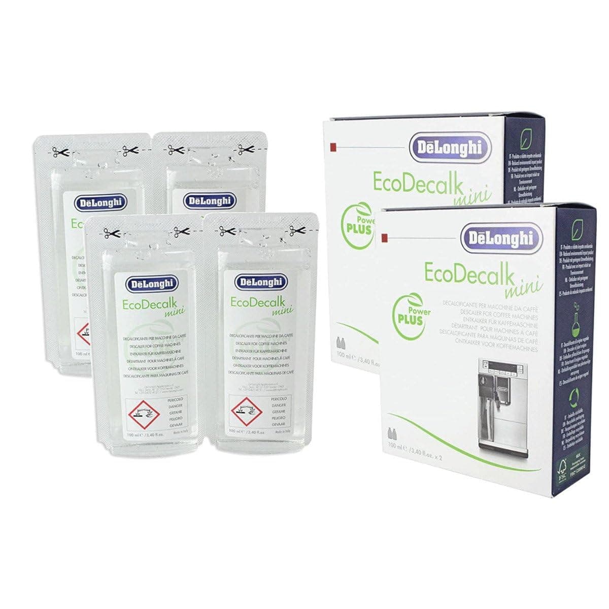 De'Longhi EcoDecalk Descaler DLSC500, 5 Decalcification Doses, Coffee Machine Descaler, Coffee Machine Maintenance Accessory, Plant-Based Ingredients, Bottle with 5 Doses, 500ml — view 9
