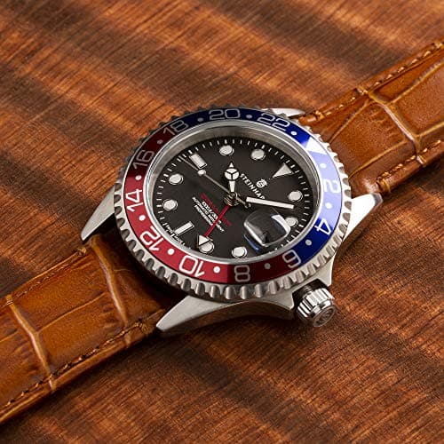 BARTON Alligator Grain - Quick Release Leather Watch Bands - Choose Color - 16 mm, 18mm, 19mm, 20mm, 21mm, 22mm, 23mm, or 24mm - Toffee 22mm Strap — view 4