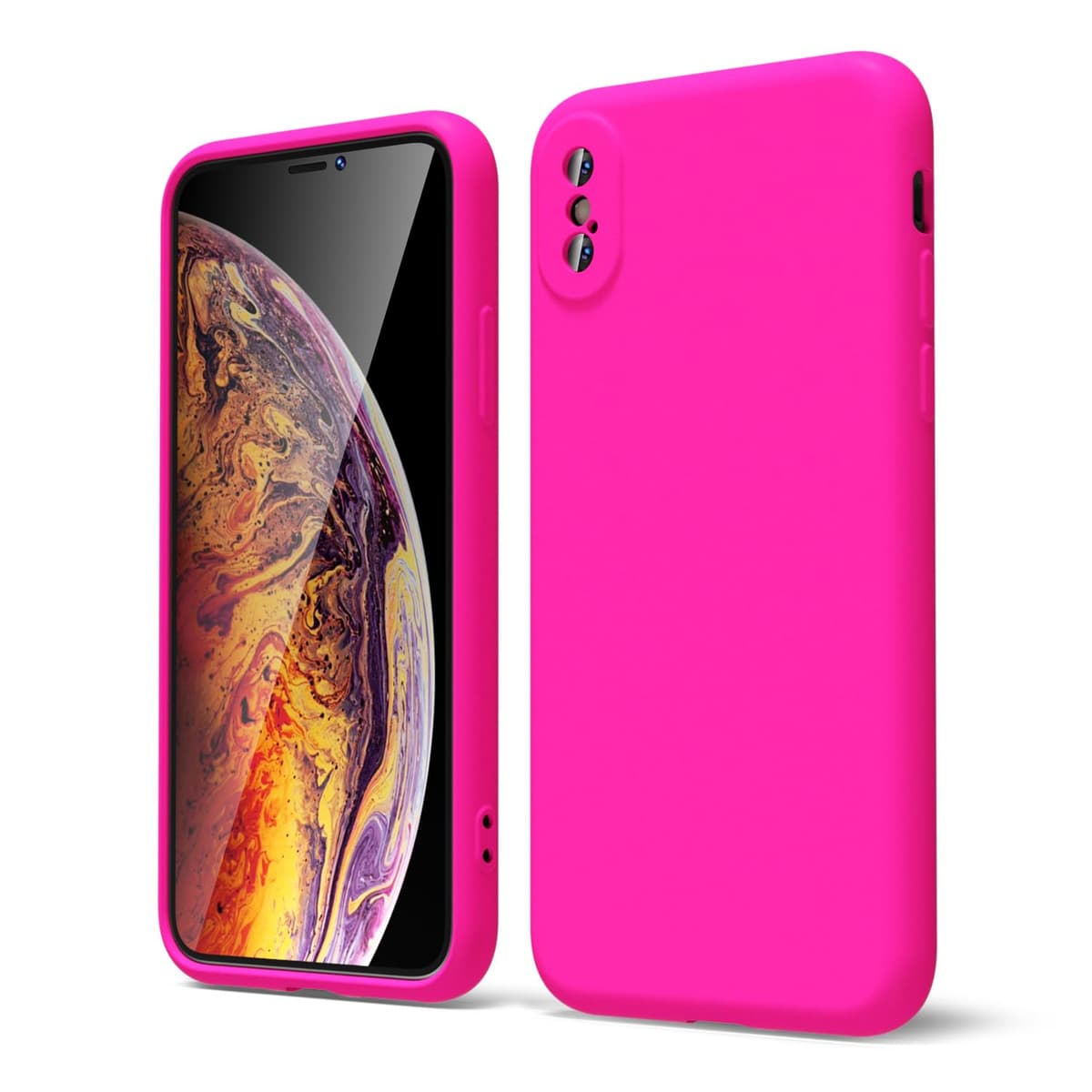 oakxco for iPhone 17 Pro Max Phone Case Liquid Silicone, Cute Thin Slim Grip Soft Rubber Gel for Women Men, Smooth Matte TPU Plain Solid Color Girly Simple Case with Camera Cover, Light Pink — view 1626
