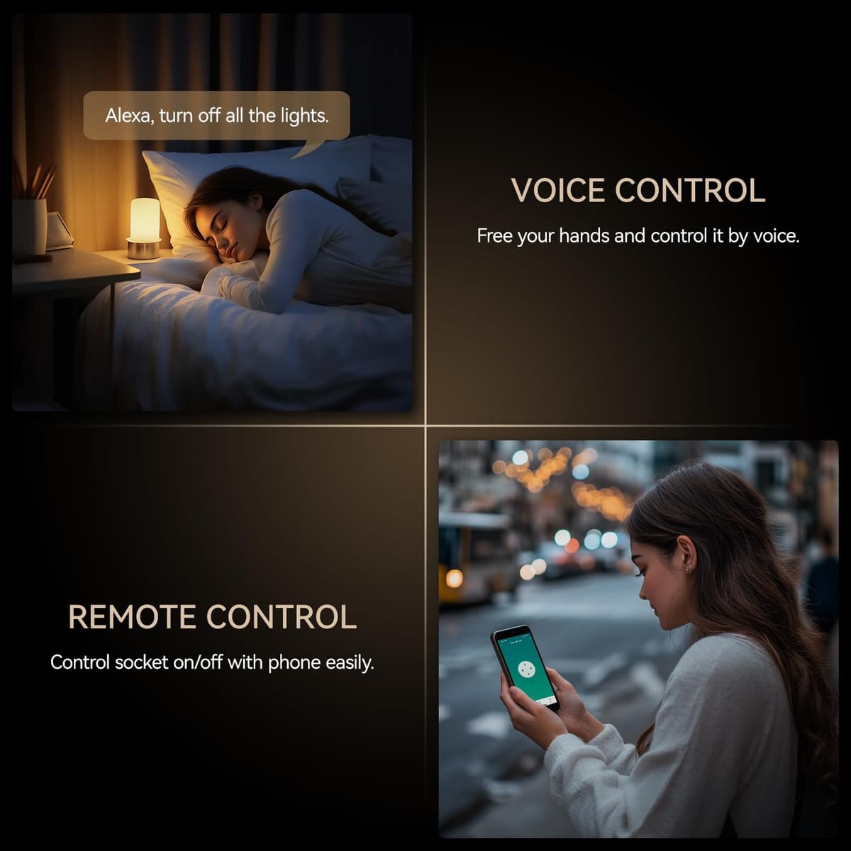 BSEED Enchufe Inteligente Alexa,Mate Enchufe Pared Wifi con Temporizadores,Control Remoto por APP & Voz,Requiere Cable Neutro,1 Enchufe,Negro 86mm — view 3