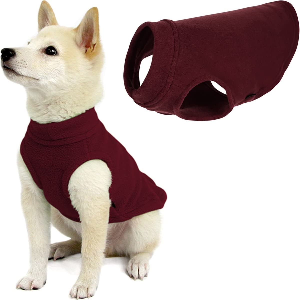Gooby Stretch Fleece Pull Over Cold Weather Dog Vest, 2X-Large, Black — view 41