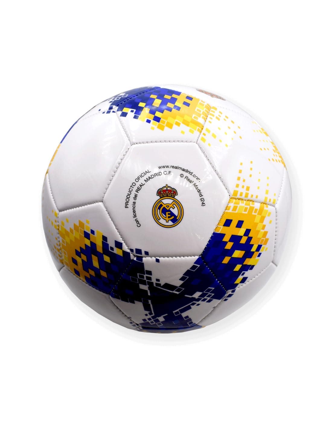 Real Madrid Balón diseño pixelado Talla 5 tamaño Similar al reglamentario Producto Oficial — view 2