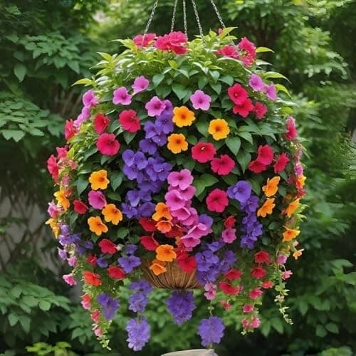 Four Seasons Petunia Seeds, 1000 Pieces, Long Blooming Perennial Flowers, Sun Loving, Cold Resistant, for Indoor Outdoor Planting