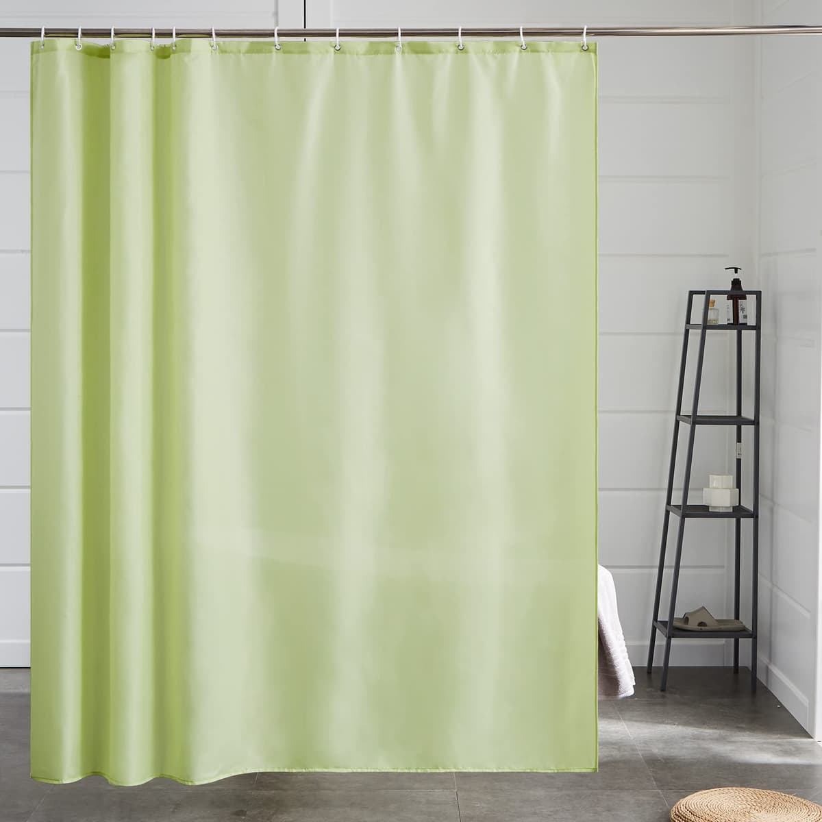 Furlinic Navy Shower Curtain Anti Mould Resistant Waterproof Bathroom Curtains Washable Polyester Fabric 90x180cm with Weight Tape for Bath Wet Room 35x72 Inch. — view 169