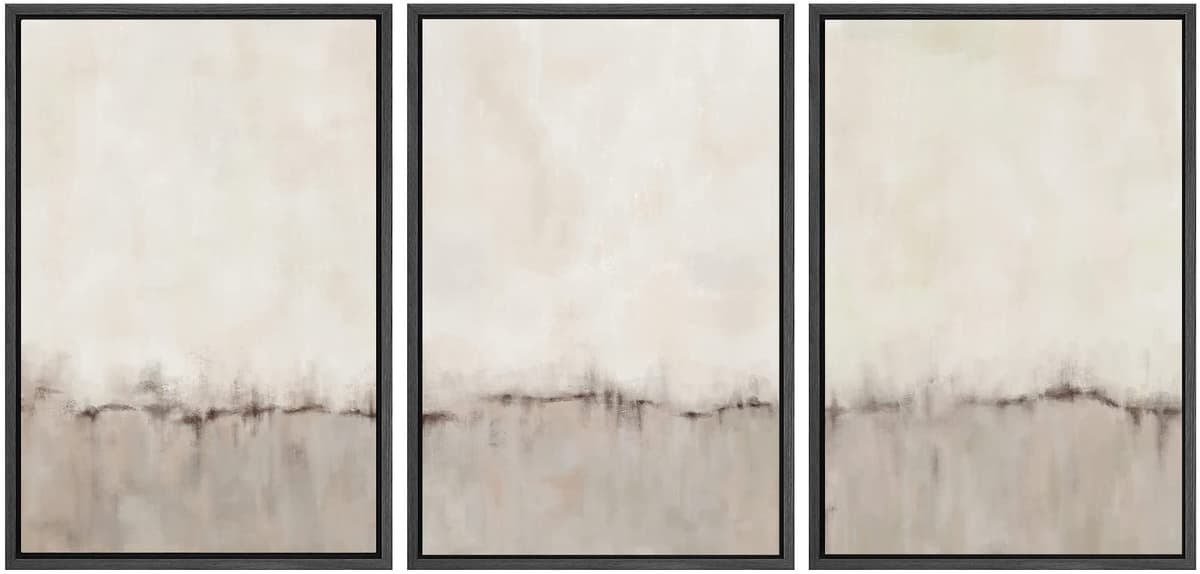 SIGNWIN Framed Canvas Print Wall Art Set Coastal Serenity Abstract Seaside Illustrations Modern Art Decorative Rustic Calm/Zen for Living Room, Bedroom, Office - 24"x36"x3 Natural — view 34