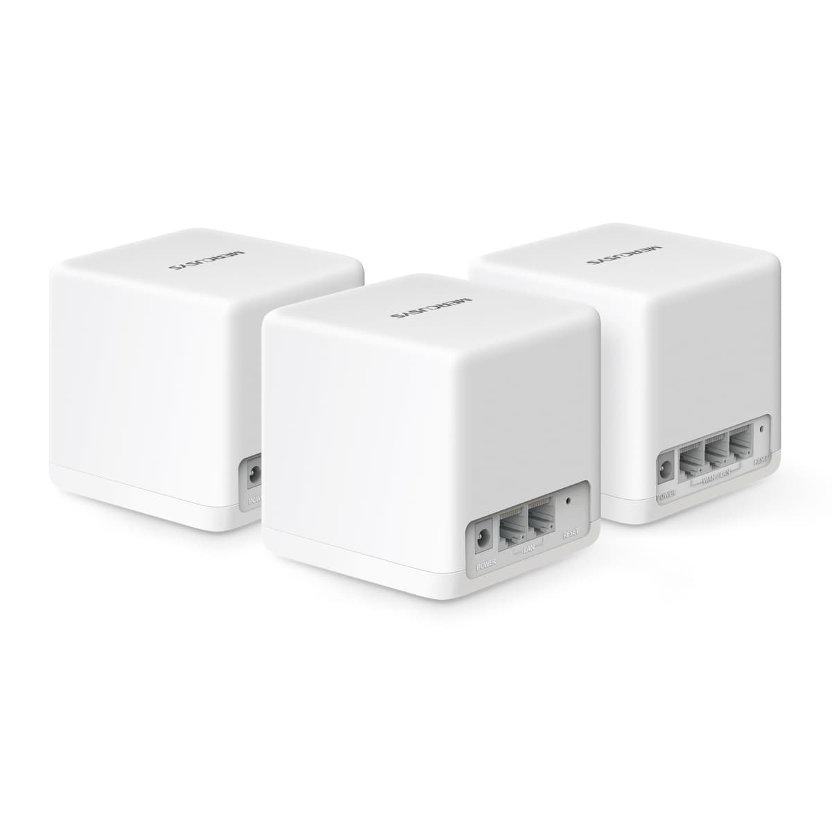 MERCUSYS AX1500 Whole Home Mesh WiFi 6 System, Coverage up to 6,000 ft² (550 m²), Connect up to 100 Devices, 1024-QAM, Full Gigabit Ports, Dual Band Wi-Fi, Easy App Control, Halo H60X (3-pack) — view 2