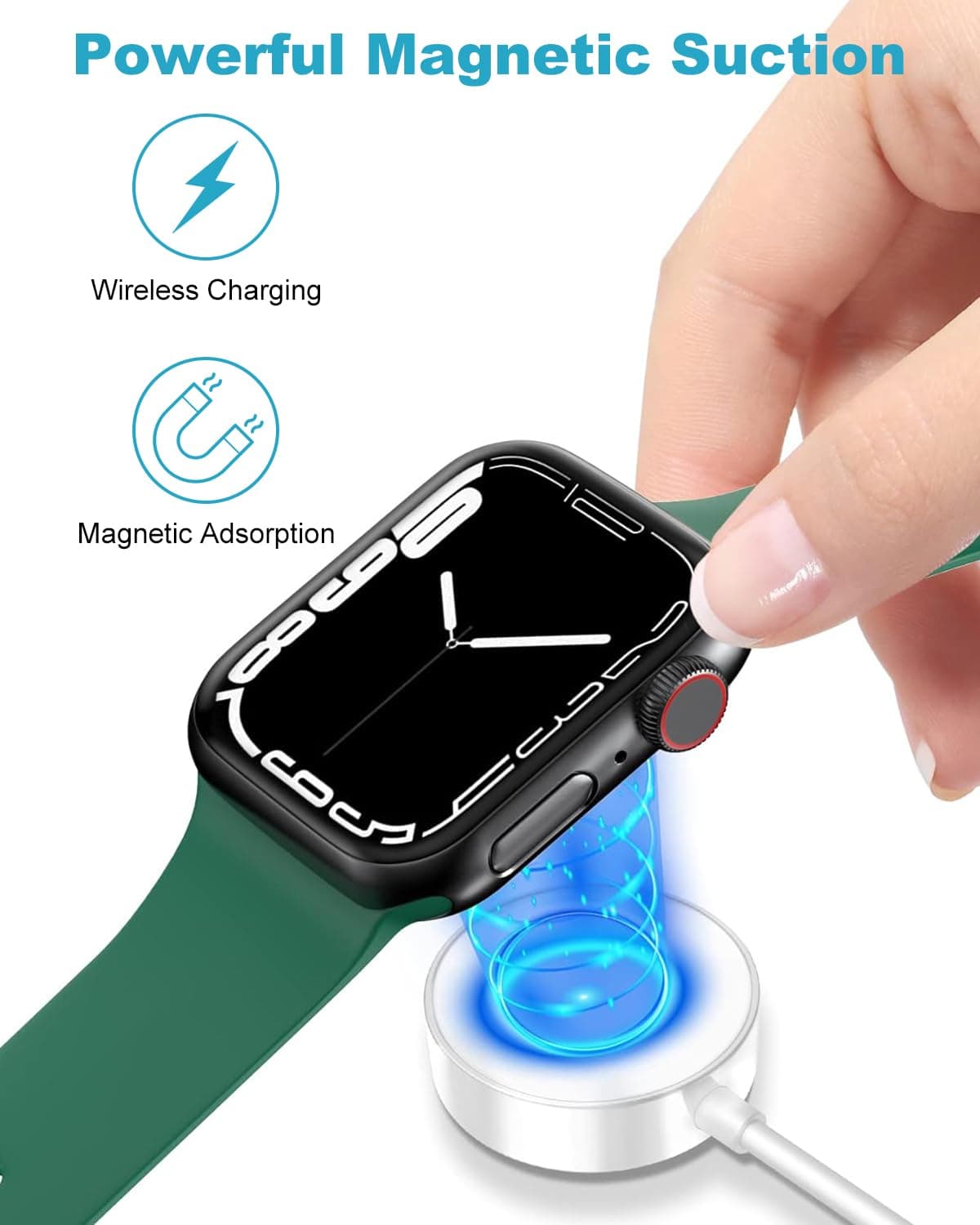 Watch Charger for Apple Watch 2M, iWatch Charger Cable Wireless Apple Watch Fast Charger Magnetic Charging Cable Apple Watch Charger USB C Compatible for Apple Watch Series 11/10/9/8/7/6/5/4/SE/Ultra — view 3