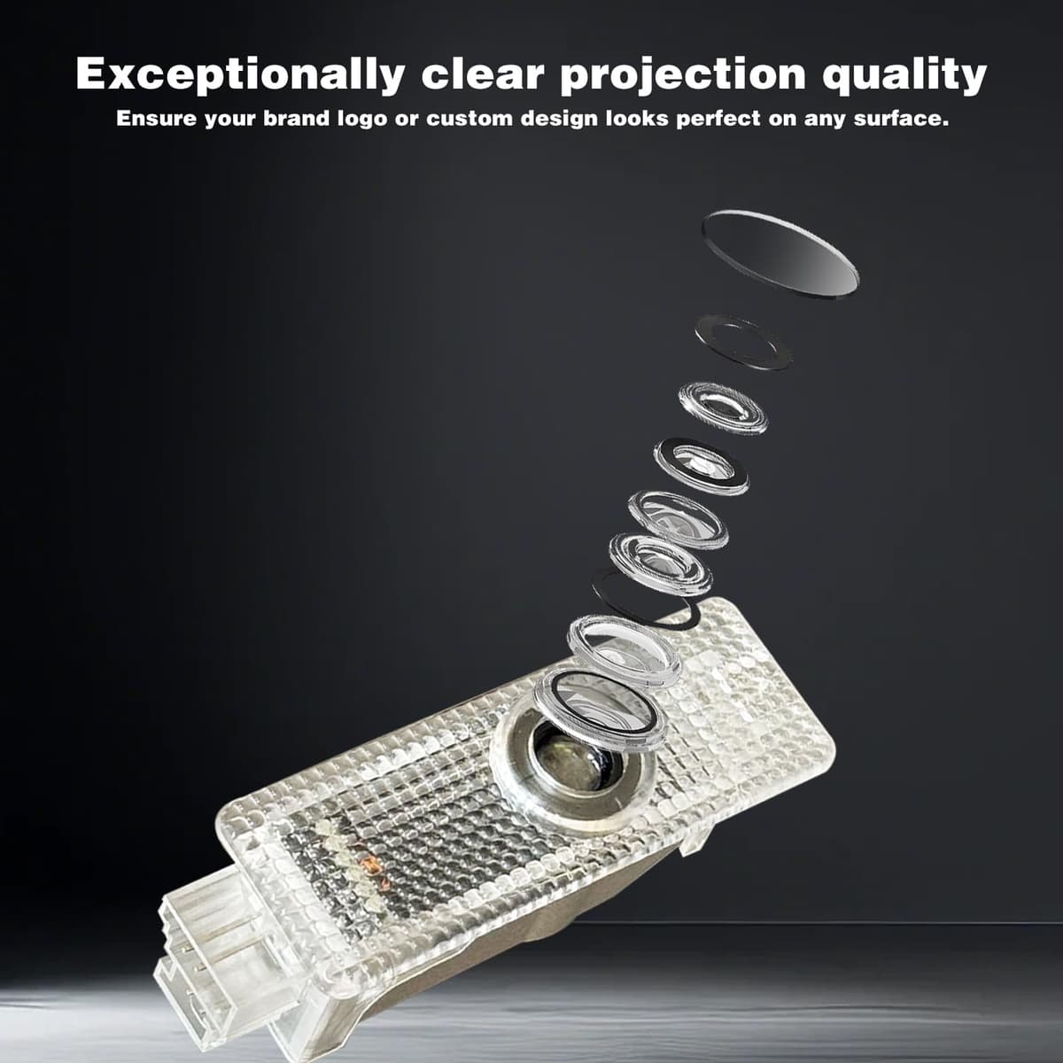 2026 ERSDGG 2 Pcs Car Door Light Welcome Light 4K Glass Lens Ghost Shadow Lamp Puddle Lights Compatible with 1/2/3/4/5/6/7/X1/X2/X3/X4/X5/X6/X7/Z/GT — view 5
