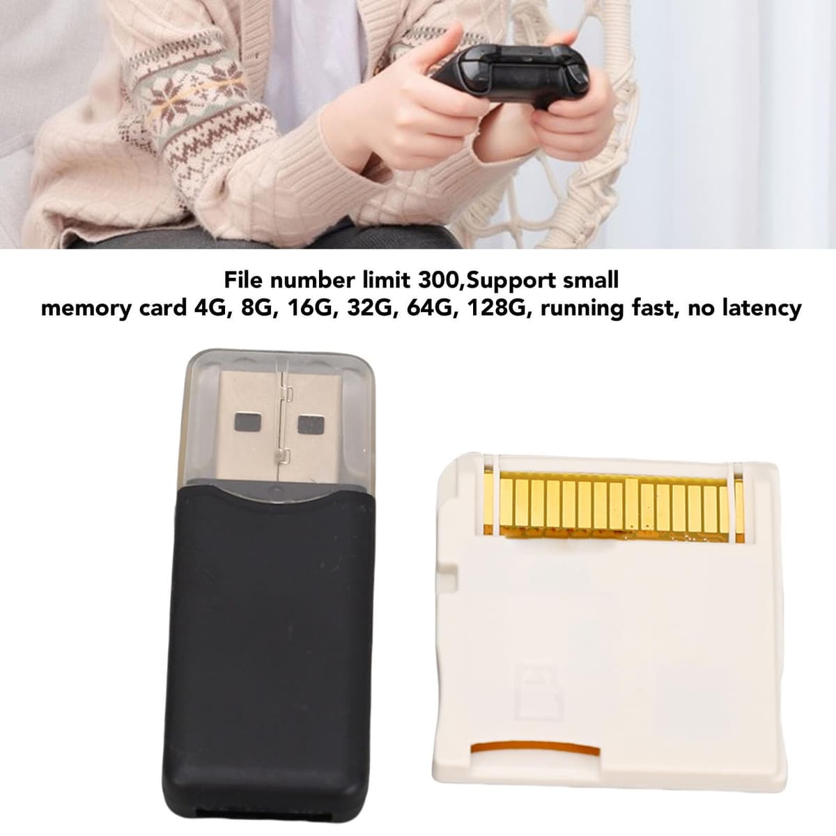 Ejoyous 2025 R4 Video Game Memory Card ASIC Chip Flash Card with Reader for, NDSL, NDSI, NDSI XL, 2DS, 3DS, 3DS New 2DS XL (White) — view 4