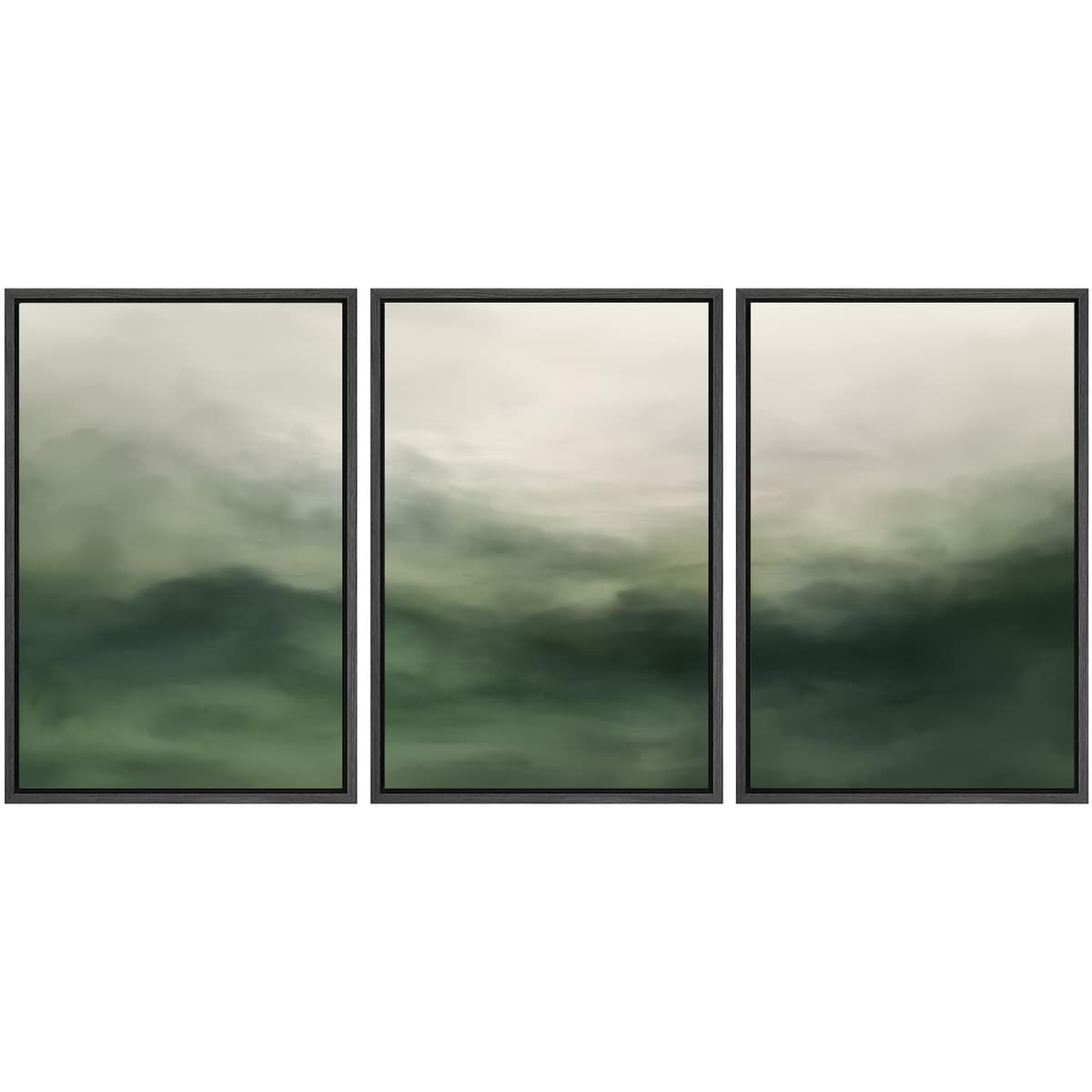 SIGNWIN Framed Canvas Print Wall Art Set Blue White Grunge Geometric Pattern Abstract Shapes Cozy Neutral Decorative Contemporary Minimal for Living Room, Bedroom, Office - 24"x36"x3 Natural — view 108
