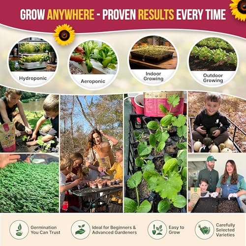 20 Vegetable Seeds Variety Pack - 12,465+ Non-GMO Heirloom Seeds for Planting Vegetables and Fruits in Individual Seed Packets, Home Garden Seed for Hydroponic, Indoor and Outdoors Gardening — view 4