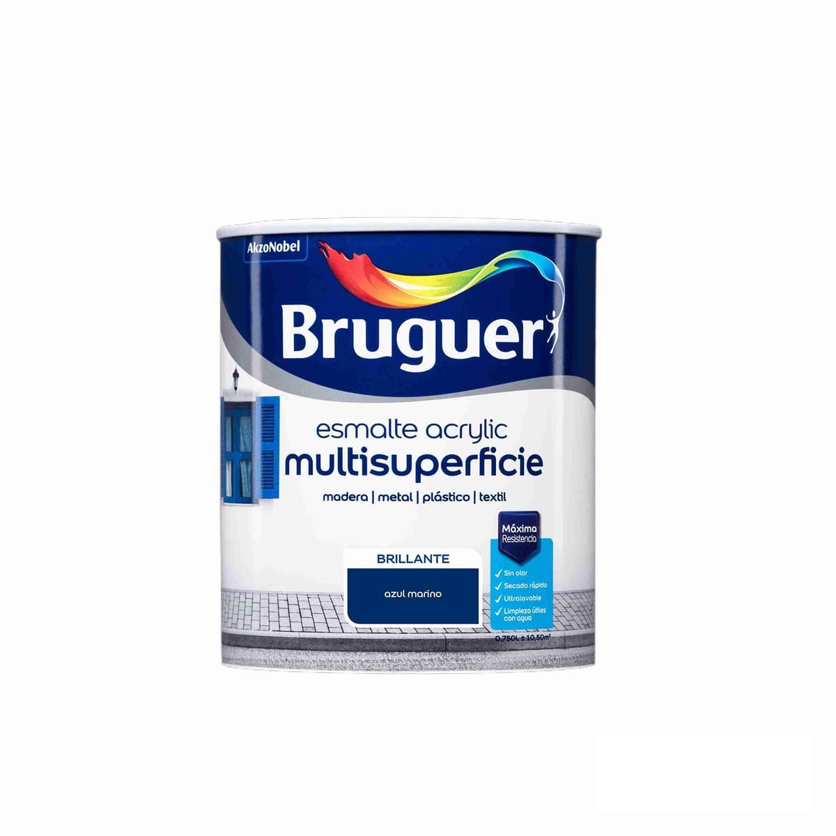 Bruguer Acrylic Multisuperficie Esmalte al agua Satinado - Pintura 750 mL, Blanco Permanente — view 50