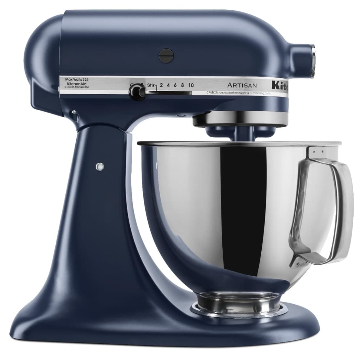KitchenAid Artisan Series 5 Quart Tilt Head Stand Mixer with Pouring Shield KSM150PS, White — view 9