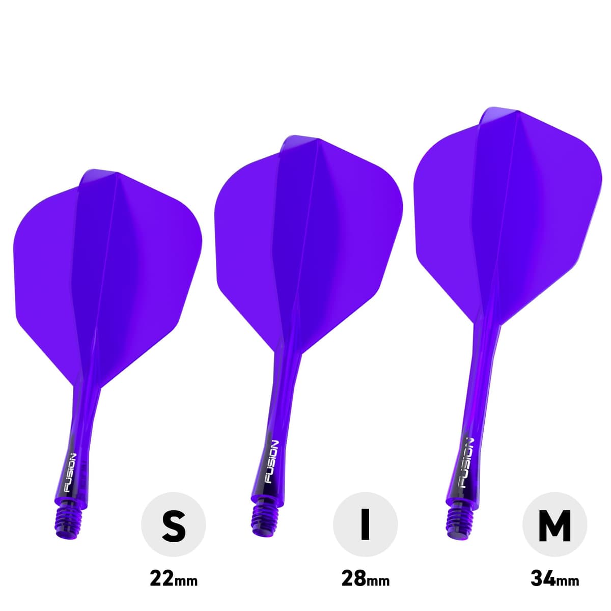 WINMAU Dardos Fusion Sistema Integrado de Vuelo y Eje - No.6 Forma y diseño - Disponible en Corto, Intermedio y Medio - Disponible en Variedad de Colores — view 5