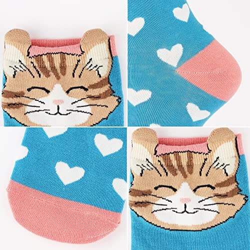 Jeasona Women's Cute Socks Gifts for Cat Lovers Mom Women Teenage Girls — view 4