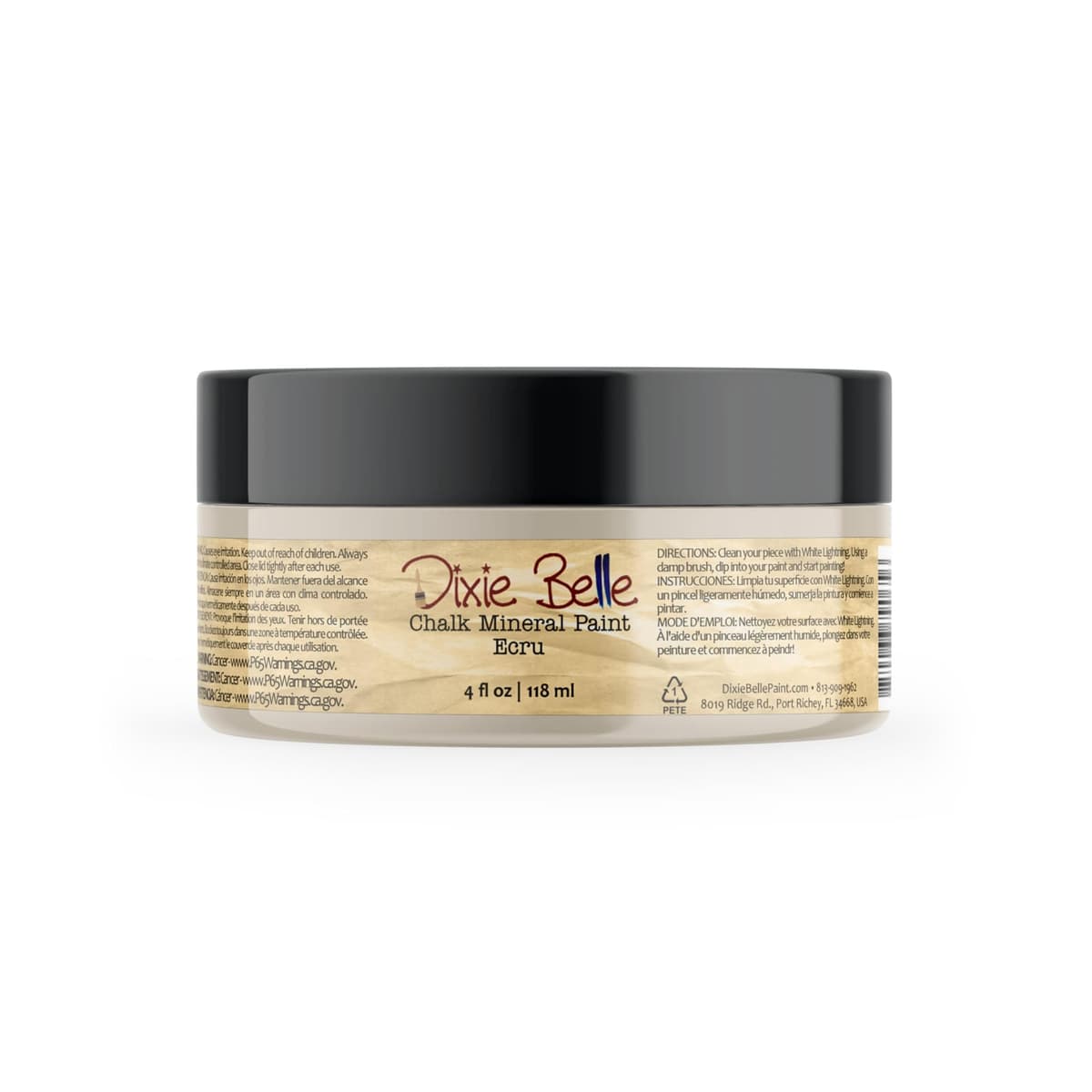 Dixie Belle Paint Company Chalk Finish Furniture Paint - Caviar (32oz) - Matte Black Chic Chalk Mineral DIY Furniture Paint — view 247