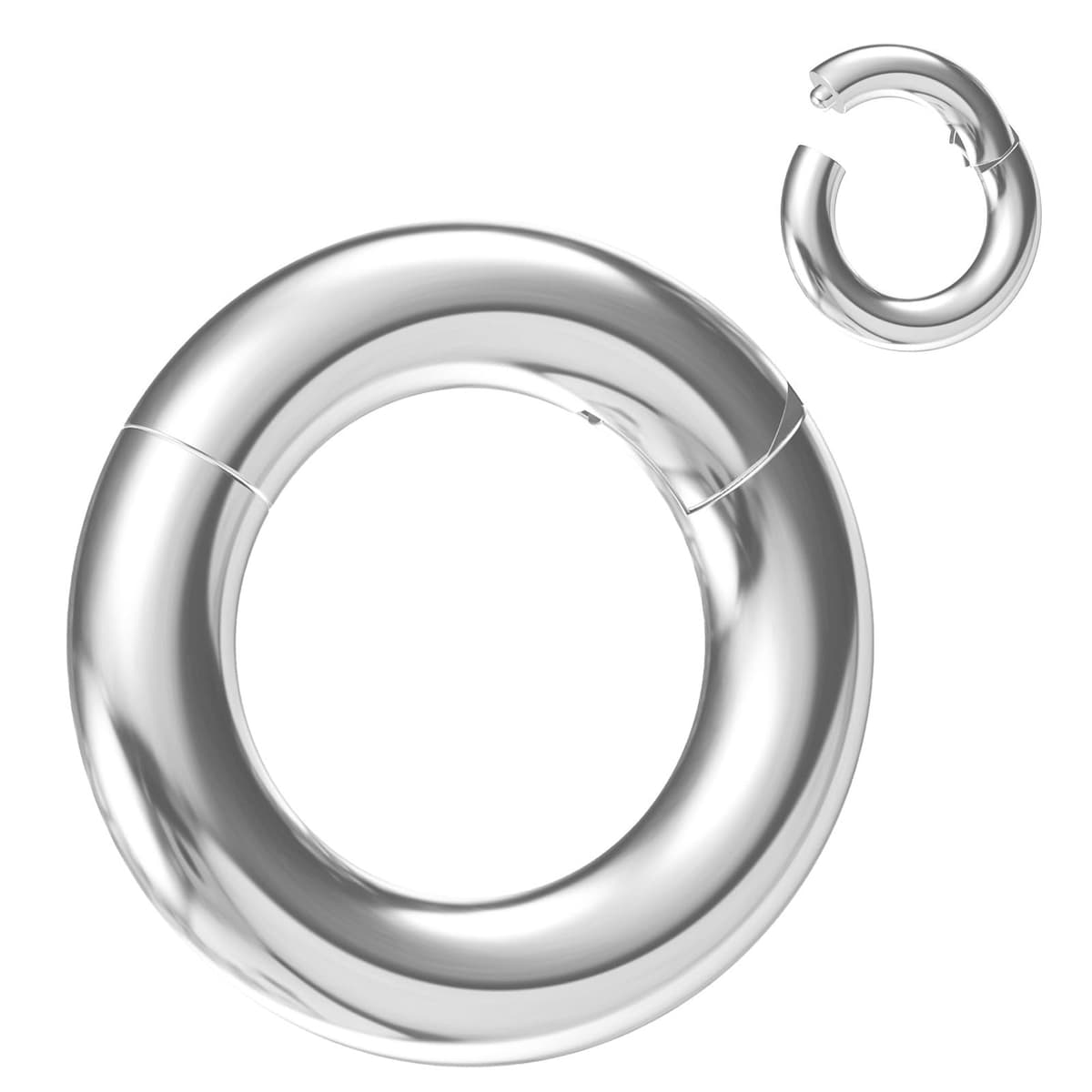 NewkeepsR 6G/8G/10G/12G/14G/16G/18G/20G Steel Nose Ring Hoop Piercing,Septum Lip Helix Cartilage Rook Body Jewellery,Diameter From 5mm to 14mm, Gold-Rose Gold-Silver tone-Black — view 28