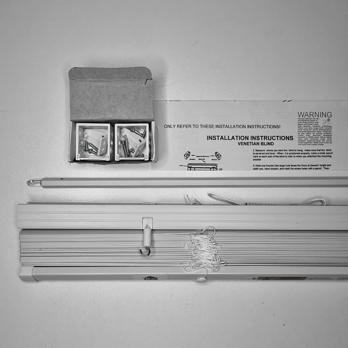 FURNISHED Venetian Blinds Window Venetian Blind Easy Fit PVC Shutters Trimmable Shades for Home Kitchen Windows Treatment Shutters 25mm Slats Complete Child Safe Fittings - White 75W x 150L cm — view 8