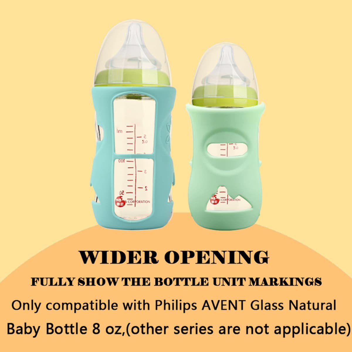 of 3pcs / 1pc Protective Silicone Covers for Glass Bottles Shatter Proof Holder Case Sleeve 120 / 240ml Bottle Holder Case — view 5