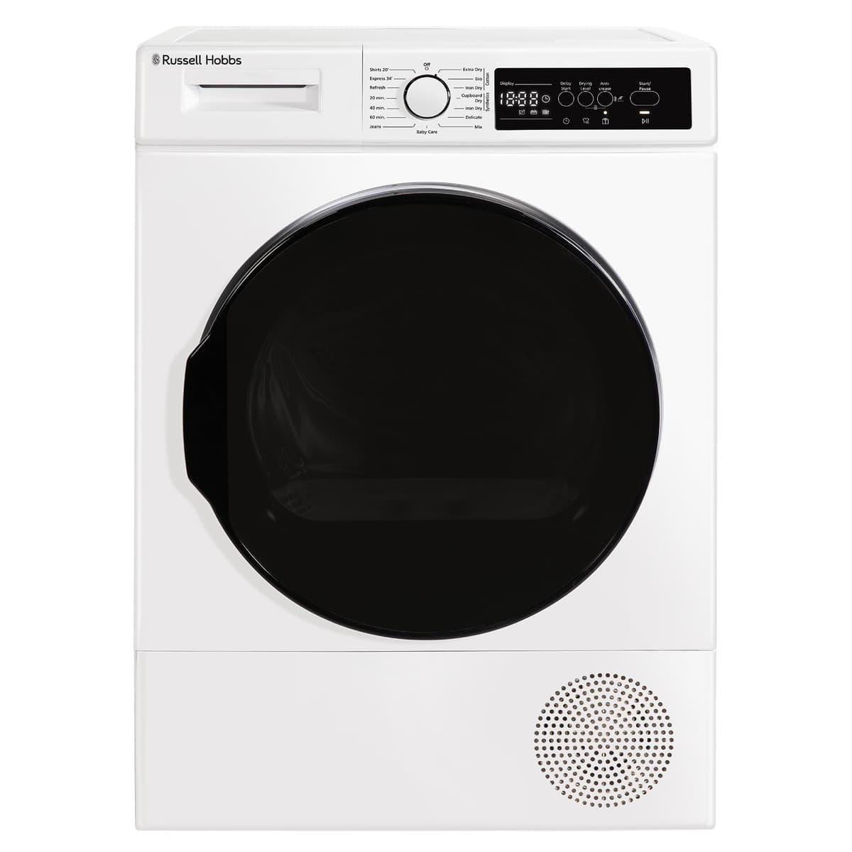Russell Hobbs Freestanding Electric Heat Pump Condenser Tumble Dryer, 8kg Capacity, 15 Programmes, 3 Heat Settings, LED Display, Anti-Crease, Child Lock in Anthracite RH8HPTD1E12AN — view 16