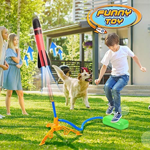 Toys for Boys Age 3-12, Notique Rocket Toy for 3-9 Year Old Boys Rocket Set Kids Toys for 3 4 5 6 7 8 9 Year Old Girls Toddler Outdoor Toy for 3-5 6-8 Christmas Birthday Gifts for Boy Girl — view 5