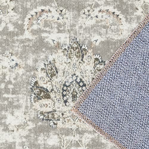 JINCHAN Runner Rug 3x10 Hallway Vintage Rugs Kitchen Washable Runner Floral Print Floor Cover Indoor Thin Rug Retro Mat Accent Rug Bathroom Laundry Room Bedroom Office Farmhouse Taupe — view 6