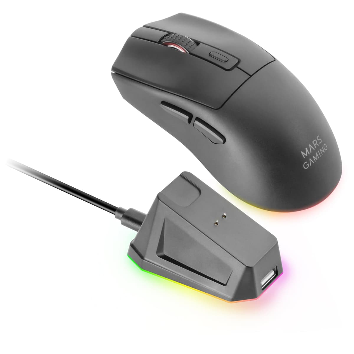 Mars Gaming MM024, Ratón Gaming RGB, Sensor Óptico 4000 dpi, Switches Mecánicos Huano, Iluminación RGB Flow, Ajuste On-The-Fly 1200/2400 / 3200/4000 dpi, Compatibilidad Multiplataforma, Negro — view 22
