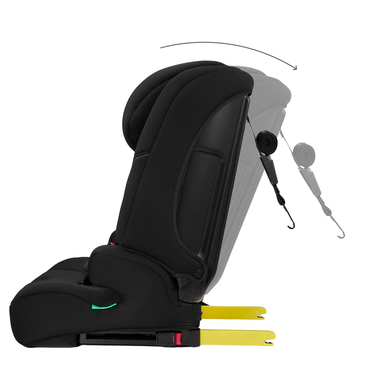 Kinderkraft SAFETY FIX 3 PRO, Silla de Coche i-Size 76–150 cm, ISOFIX, Top Tether, Protección Lateral H-GUARD, Arnés 5 Puntos, Funda Lavable, Fácil Instalación, Negro — view 3