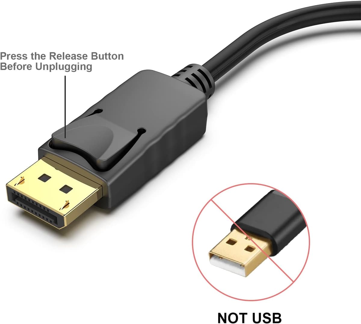 BENFEI Displayport to HDMI Adapter, Dp(Display Port) Male to Hdmi Female Converter with Audio for Lenovo, Dell, HP, Asus and  — view 2