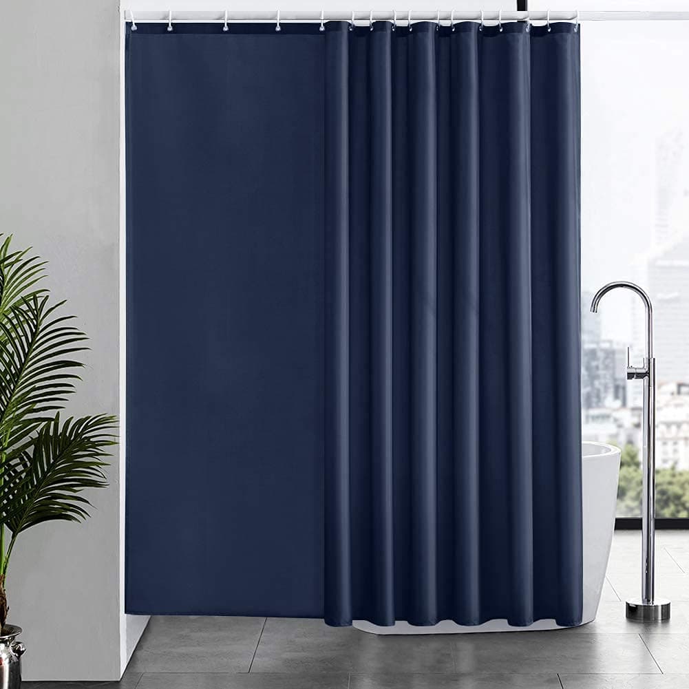 Furlinic Cortina Ducha 200x200cm Antimoho Impermeable Lavable Blanco Tela Poliéster Grandes Cortinas de Baño con 12 Aros de Cortina Ducha. — view 54