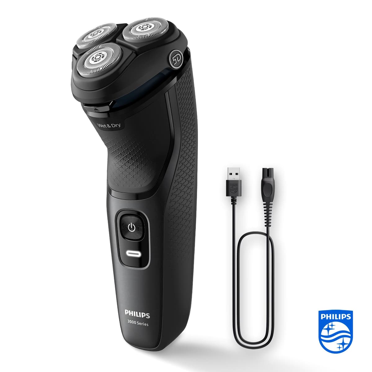 Philips Electric Shaver 3000 Series - Wet & Dry Electric Shaver for Men with SkinProtect Technology in Dark Moon, Pop-up Beard Trimmer, Cordless Shaver (Model S3145/00) — view 7