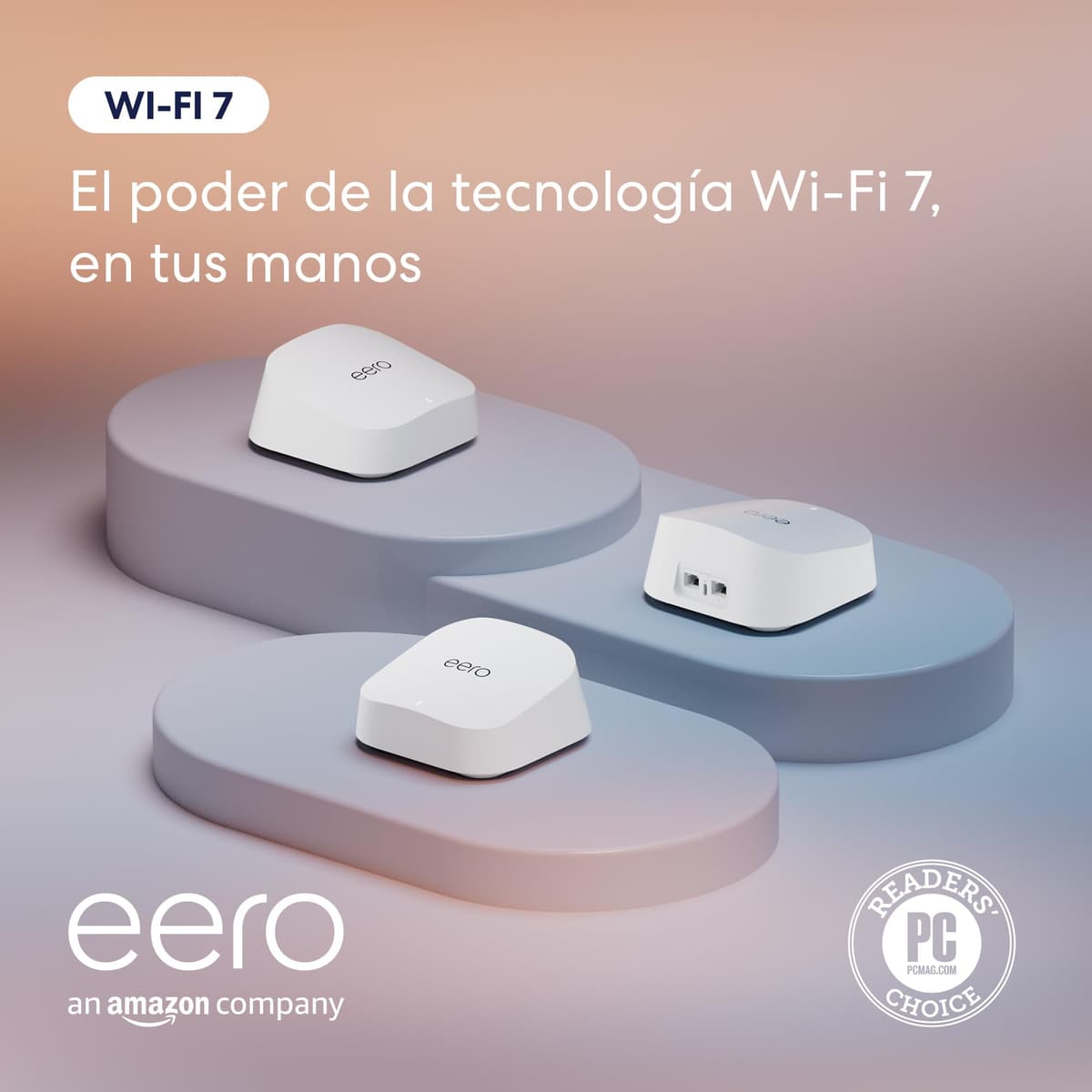 Router wifi de malla eero 7 de Amazon (último modelo): doble banda con Wi-Fi 7, compatible con velocidades de red de hasta 2,5 Gb/s y cobertura en hasta 190 m² (1 unidad) — view 7